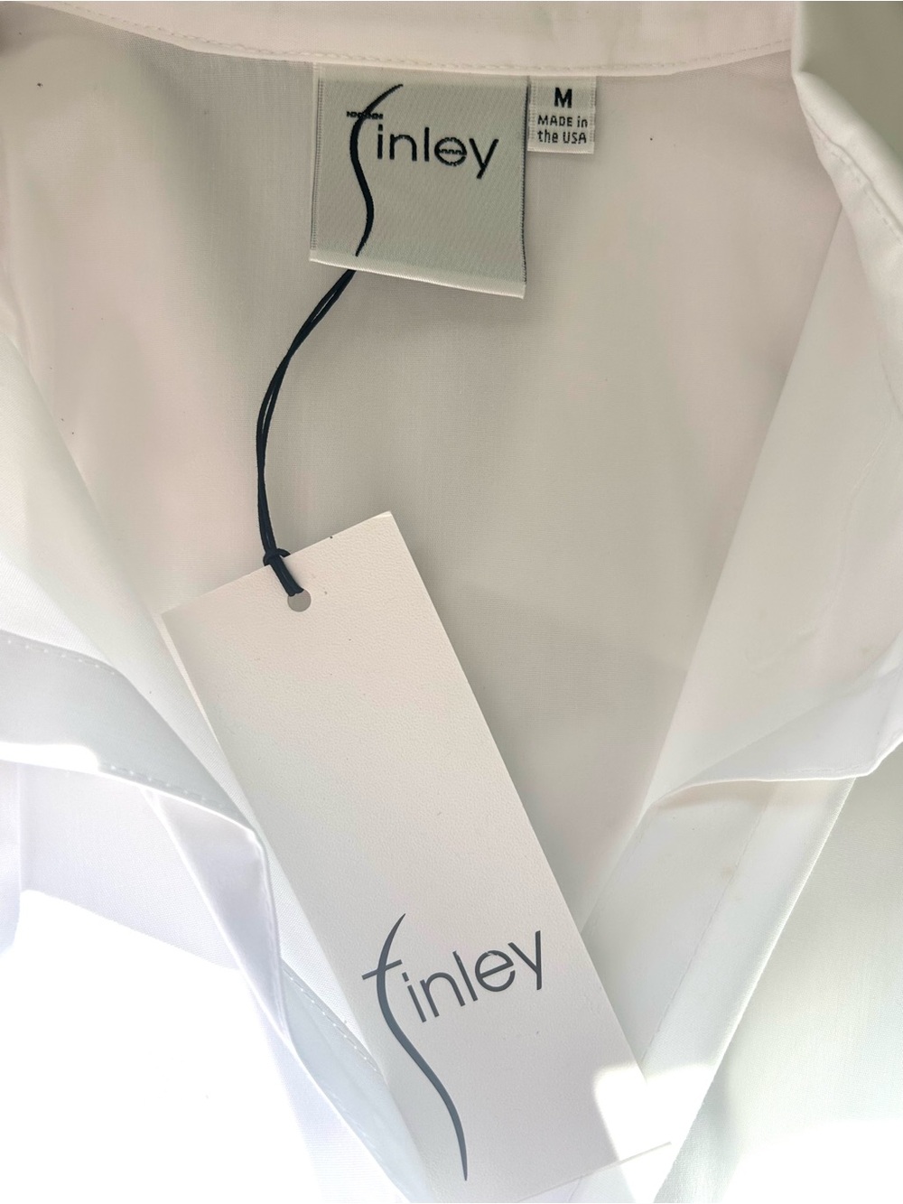 White Finley 3/4-Sleeve Cotton Shirt - Picture 7 of 9